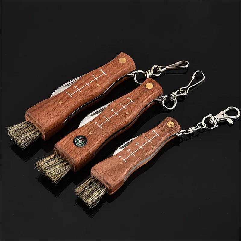 Padauk грибной нож дерево складное лезвие походный инструмент Подарочный на