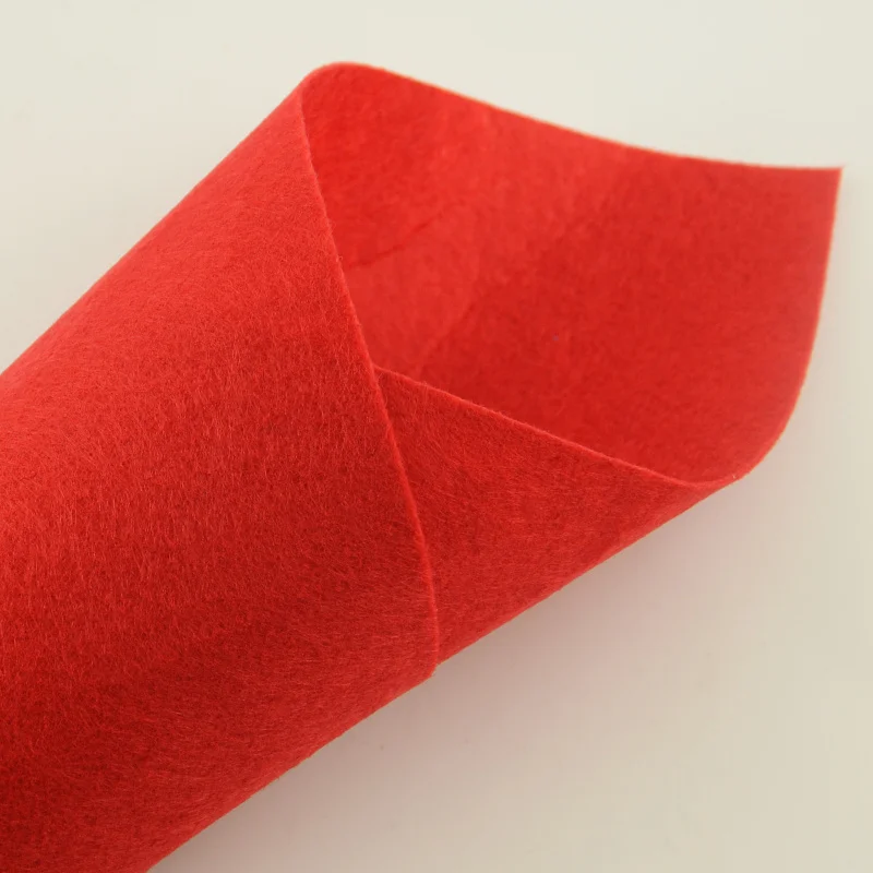 1MM Thick Nonwoven Polyester Felt Fabric Colored Red Sewing Cloth for Toyes Embroidery Hats Bag Shoes Gift Tissu Diy Material CM|sewing