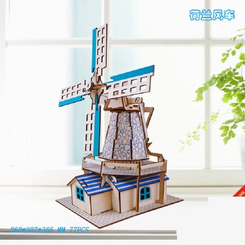 beautiful Wooden Simulation of 3d building models DIY puzzle toys Birthday present | Игрушки и хобби