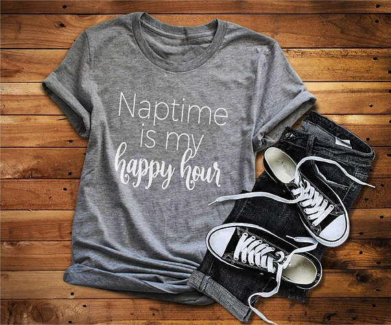 Футболка с короткими рукавами Naptime is My Happy Hour забавная футболка для мамы модная