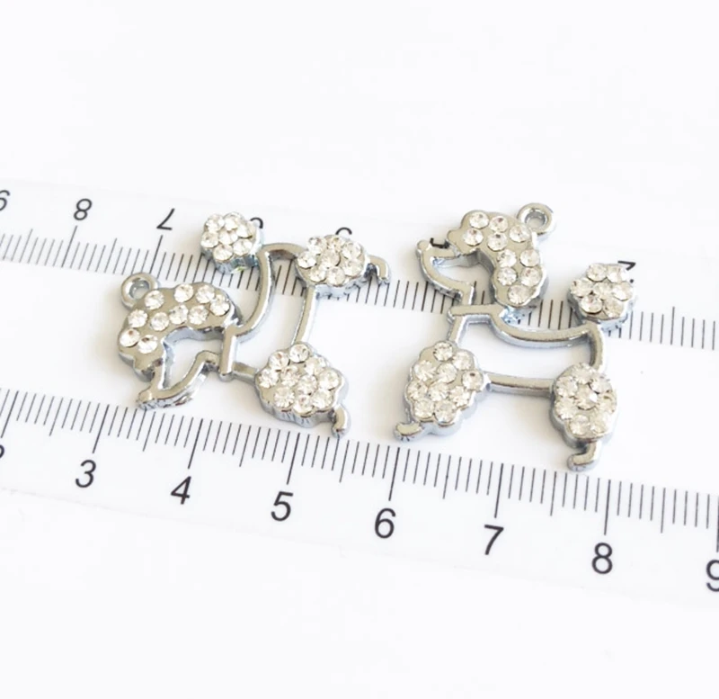 10 шт. полная Стразы полый собака щенок Подвеска подвеска для телефона полоски