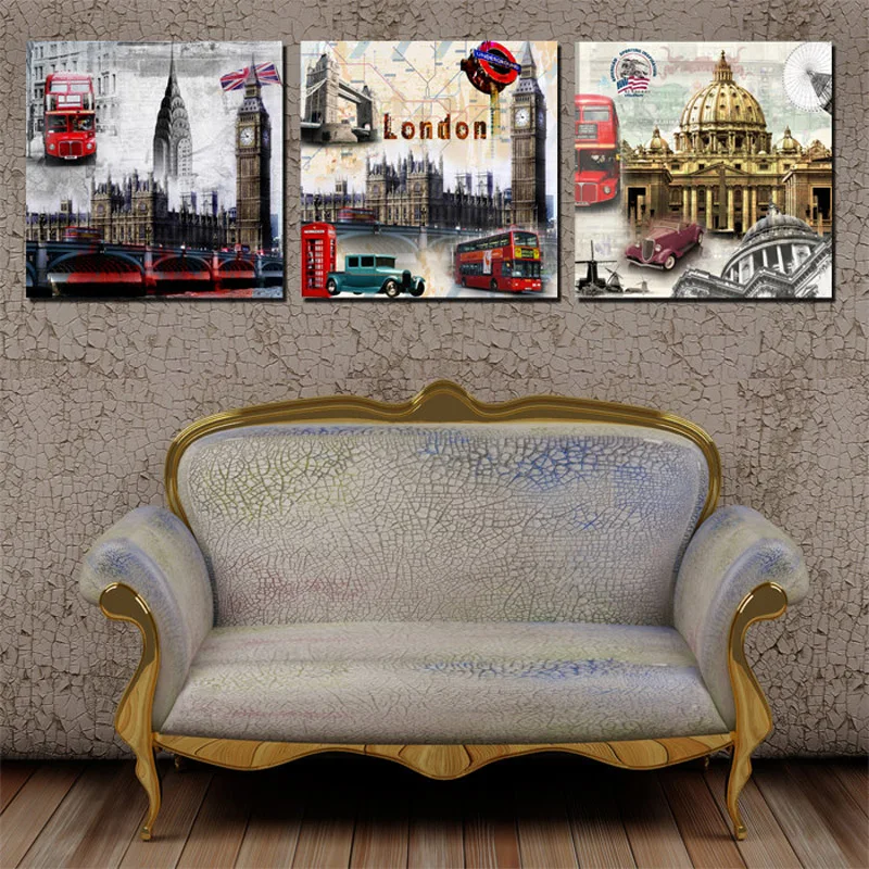 Современное Декоративное живописное полотно в европейском стиле британский