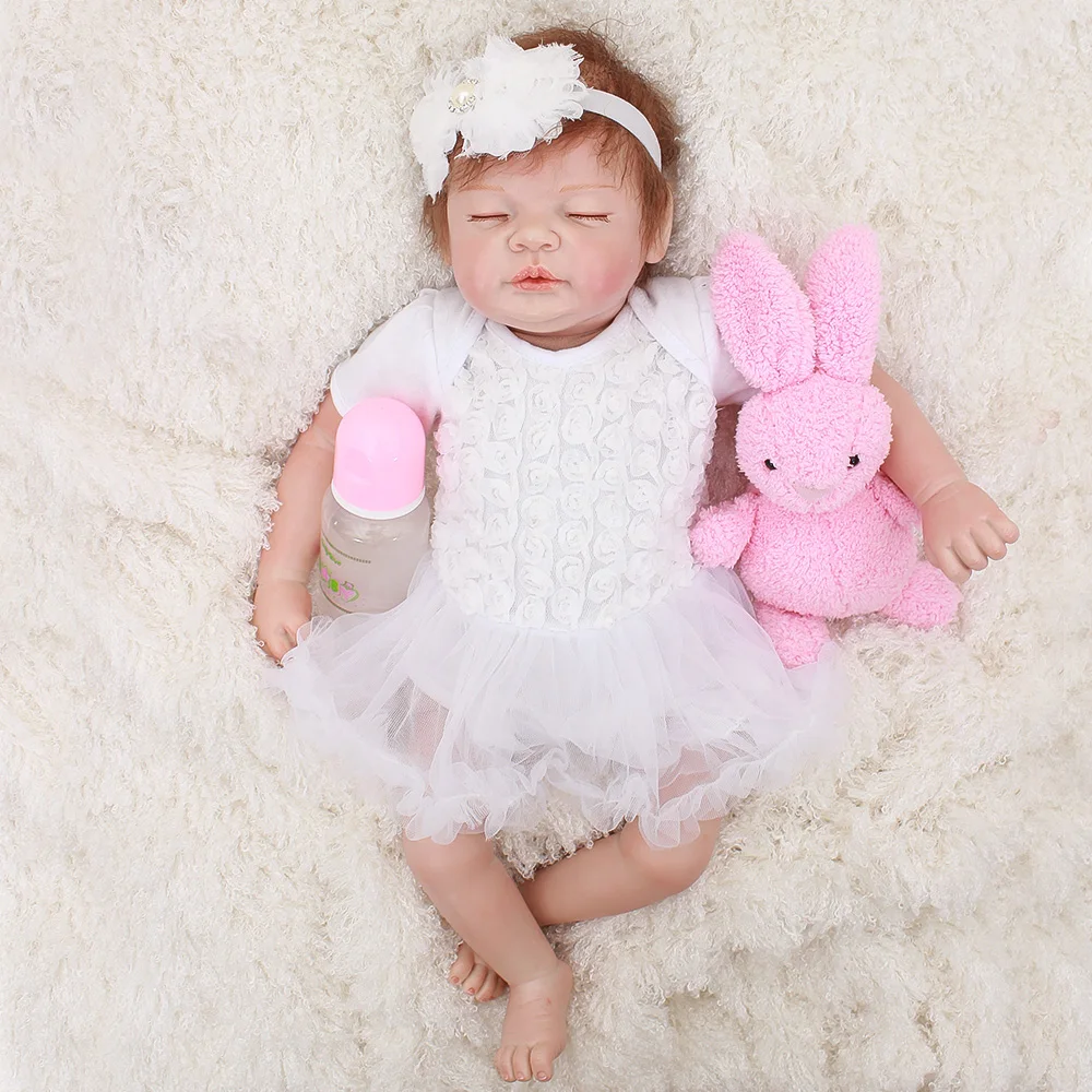 

48cm Silicone reborn baby doll toy like real 20inch soft body newborn babies doll bebes reborn girls bonecas birthday gift