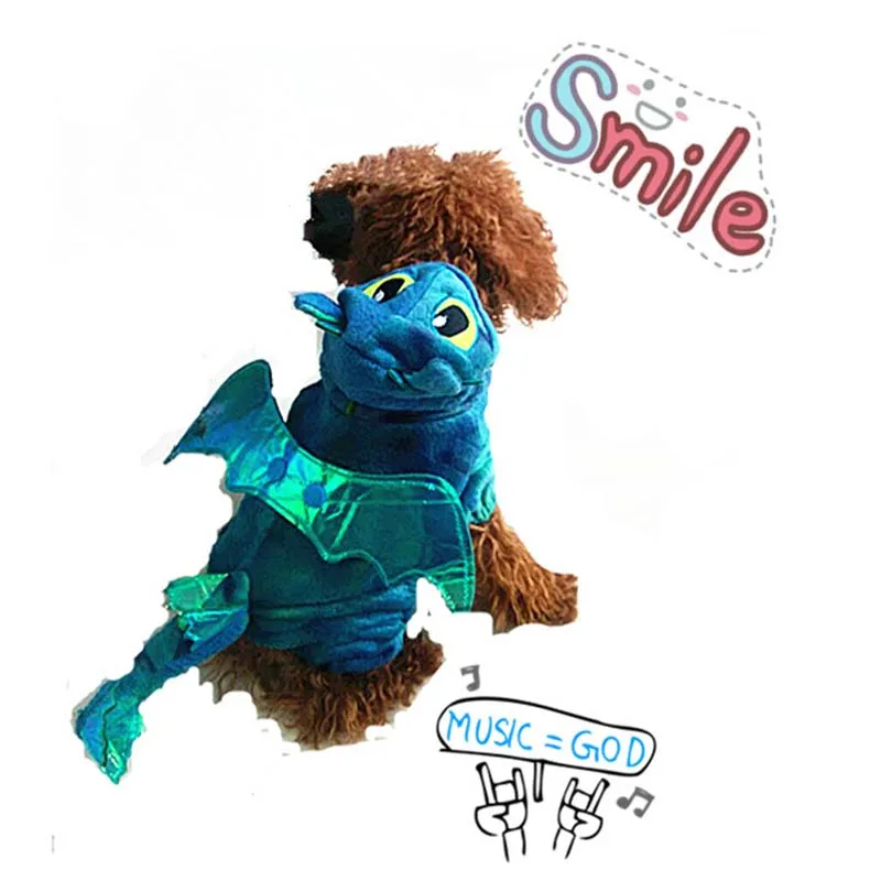 Хэллоуин Fly Dragon dog динозавр зимний флисовый костюм для домашних животных кошек