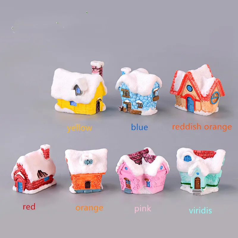 Креативное ремесло из смолы конфетного цвета дом вилла и рождественские