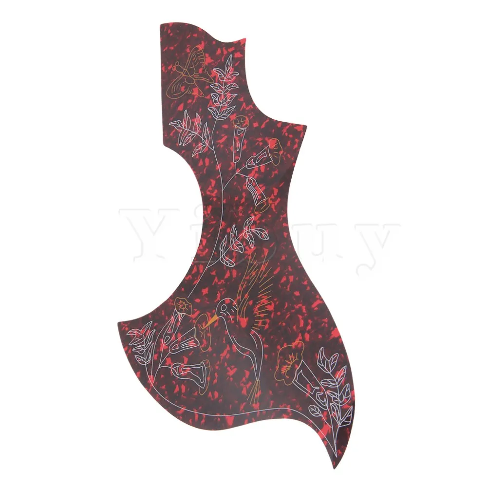 Yibuy 41-43 дюймов Акустическая Гитара Pickguard W/цветочный дизайн | Спорт и развлечения
