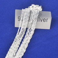 fast fast shipping 50pcs chain 18 925 pure solid sterling jewelry water wave necklace chains with lobster clasps