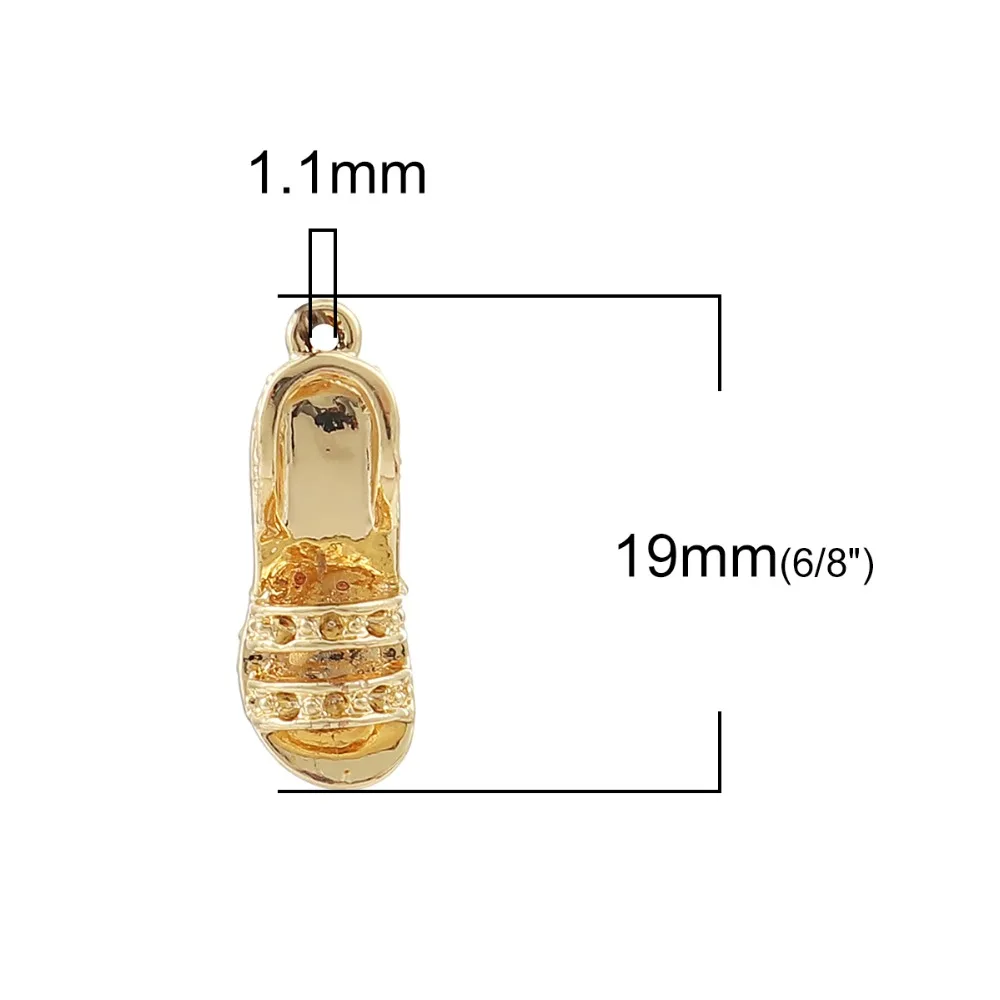 DoreenBeads/модные ювелирные украшения медные Подвески на высоком каблуке обувь