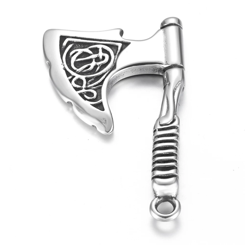 Нержавеющая сталь Viking Axe Большие Подвески Браслет Крючки застежка DIY Аксессуары Подвеска фурнитура для изготовления ювелирных изделий винтажные