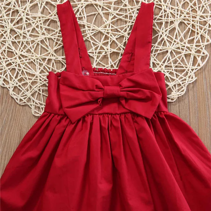 PUDCOCO Newest Baby Girls Toddler Kid Summer Sundress Bowknot Short Mini Vest Dress Pop Kids Girl Outfit 0-3T | Детская одежда и