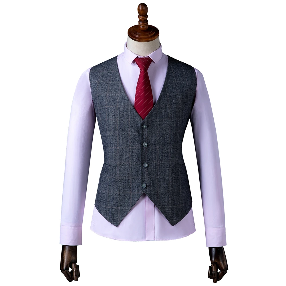 OSCN7 2019 клетчатые Костюмы Под заказ Для мужчин Slim Fit Свадебная вечеринка s