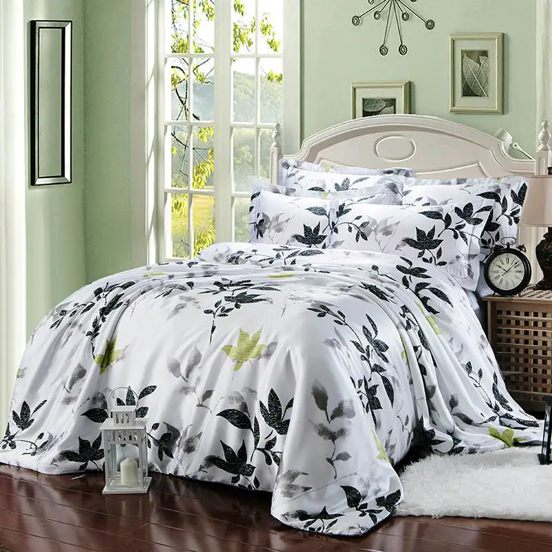 Комплект постельного белья из сатина и шелка покрывала двойные Королевский