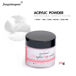 Прозрачная скульптурная пудра для ногтей fengshangmei, Белый 3D дизайн ногтей, цветной строительный порошок, розовый акриловый порошок для ногтей