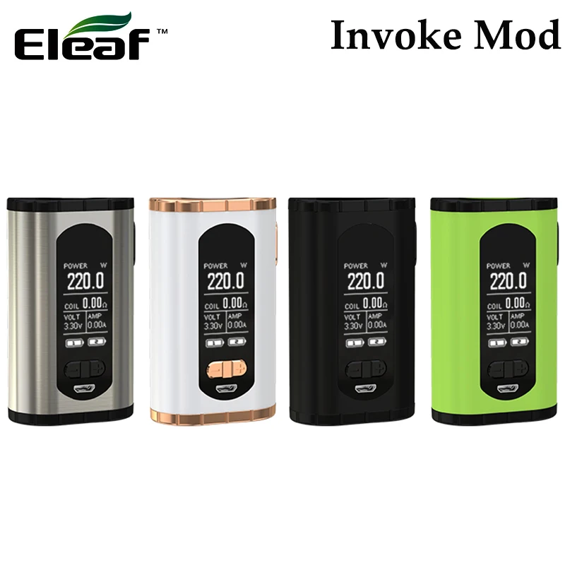 Оригинальный Eleaf Invoke 220 Вт коробка мод электронные сигареты Vape 1 3 дюймов дисплей