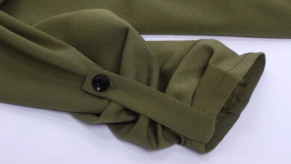 Женское Повседневное платье шифоновое большого размера с длинным рукавом