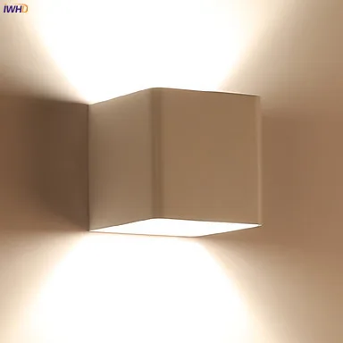 IWHD квадратный современный скандинавский светодиодный настенный светильник