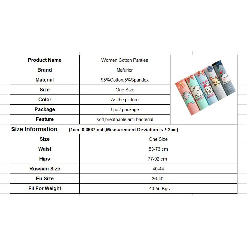 

Mafurier Free shipping2018 New Girl's Cotton Fashion Briefs Women print Soft Panties underwear lady lingeries shortpant5pcs/lot