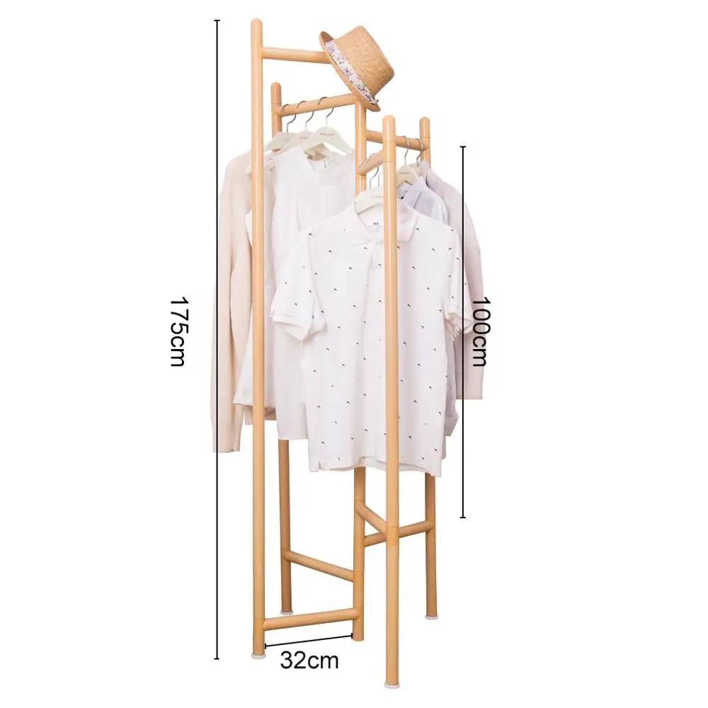 Wood Pattern Мебель для дома деревянный узор пальто шляпа стойка напольная Складная нержавеющая сталь вешалка для одежды для спальни DQ1704 - Цвет: Wood Pattern