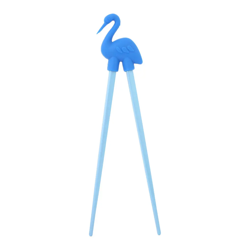 blue Креативные милые детские палочки для еды с героями мультфильмов Фламинго стиль Начинающий инструмент для еды простое использование кухонные аксессуары для посуды - Цвет: blue