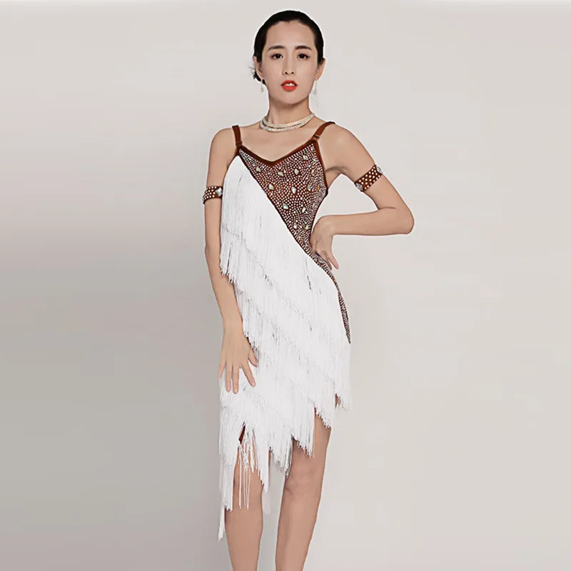 Платья для латинских танцев с кисточками Одежда платья распродажа платье