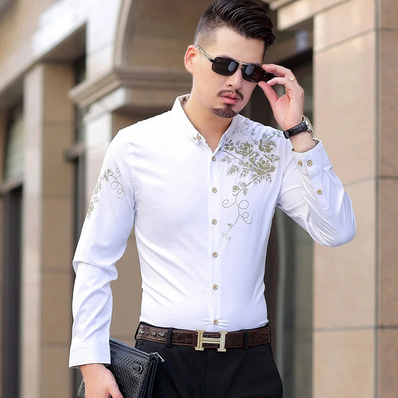 Мужская рубашка с длинным рукавом 7XL 6XL 5XL M большого размера|social masculina|camisa social