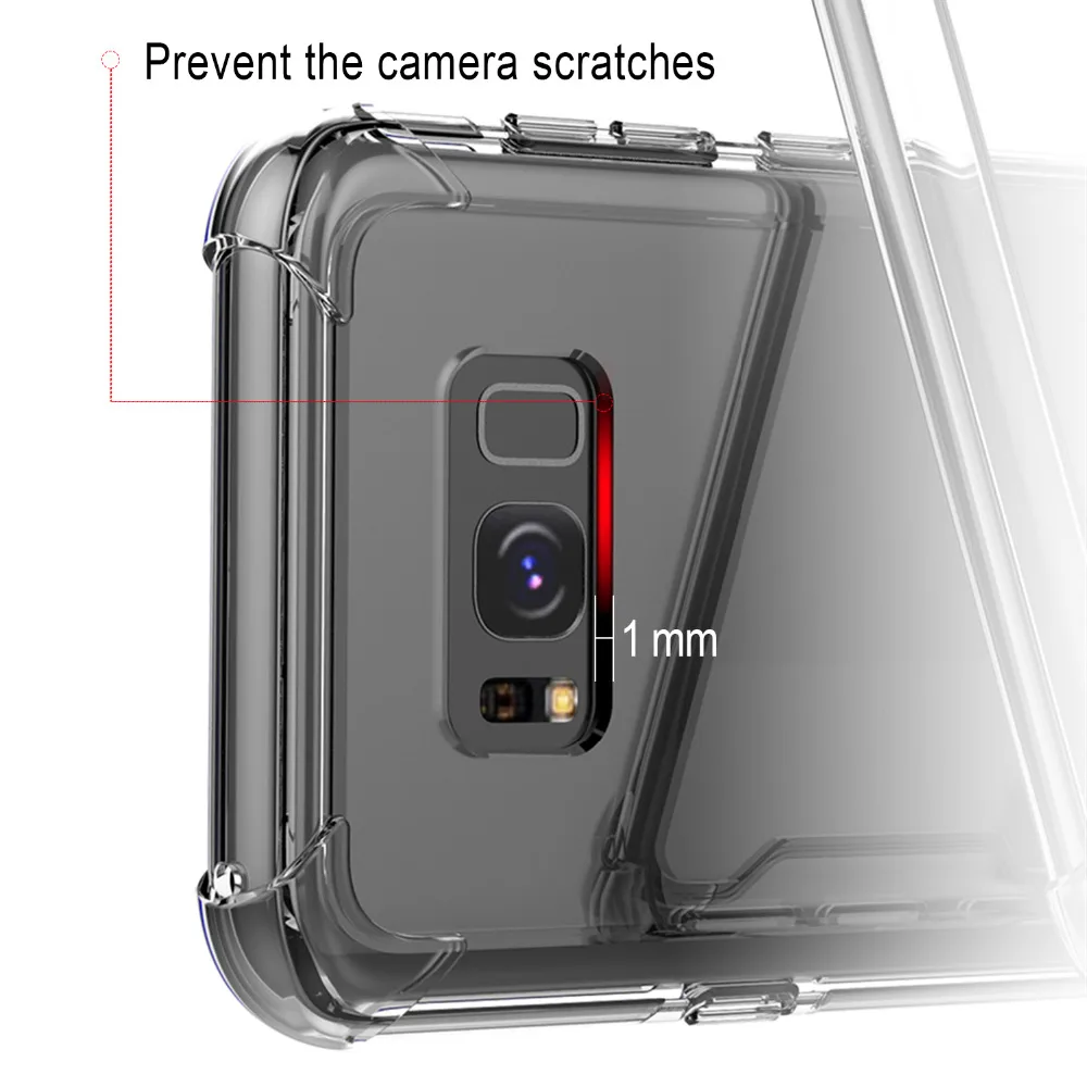 Чехол для Samsung Galaxy S8 / Plus тонкий ударопрочный устойчивый к царапинам Прозрачный