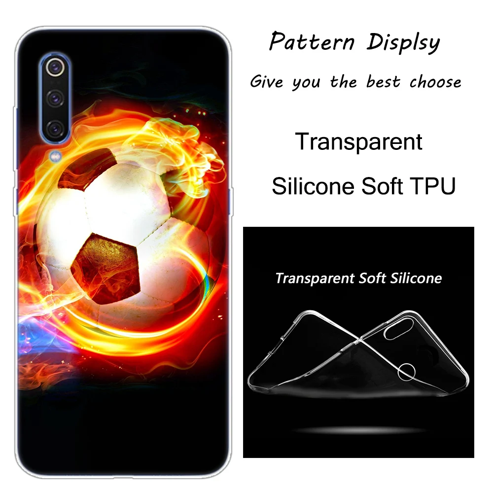 Горячая Футбол футбольный мяч силиконовый чехол для Xiaomi Pocophone F1 9T 9 9SE 8 A2 Lite A1 A2 Mix3 Redmi K20 7A Note 4 4X5 6 7 Pro S2