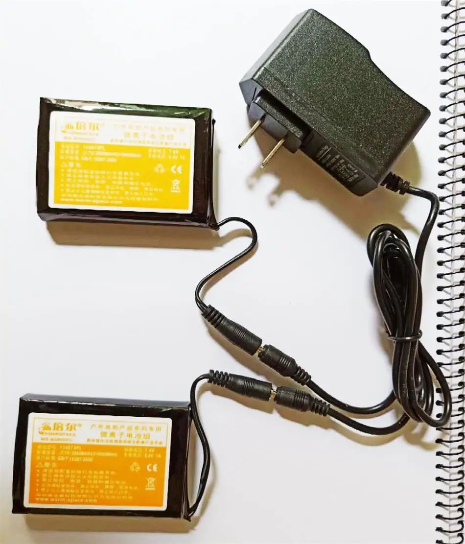 2xbattery US Plug Warmspace поддерживающая батарея для нагреваемых перчаток с подогревом Стелька носок для лыжного спорта перезаряжаемые перчатки с электрическим подогревом зимние теплые перчатки - Цвет: 2xbattery US Plug