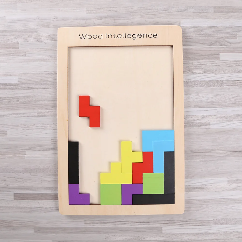 Детские деревянные игрушки красочные головоломки tangram Обучающие Игрушки для