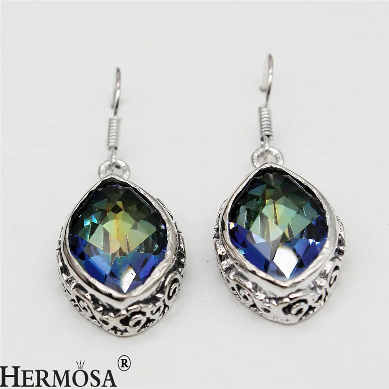 HERMOSA Модные женские Висячие серьги для девочек с листьями огня толстой каймой