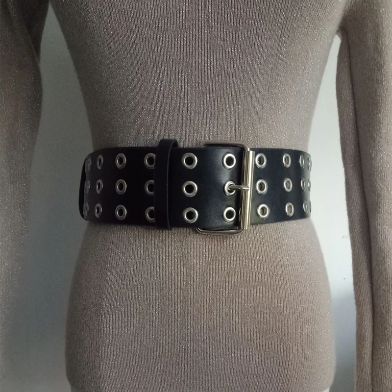 New brand Design Womens belts Fashion PU Leather Lady metal Hollow Wide Waist belt Waistband belts for dress cinturon mujer