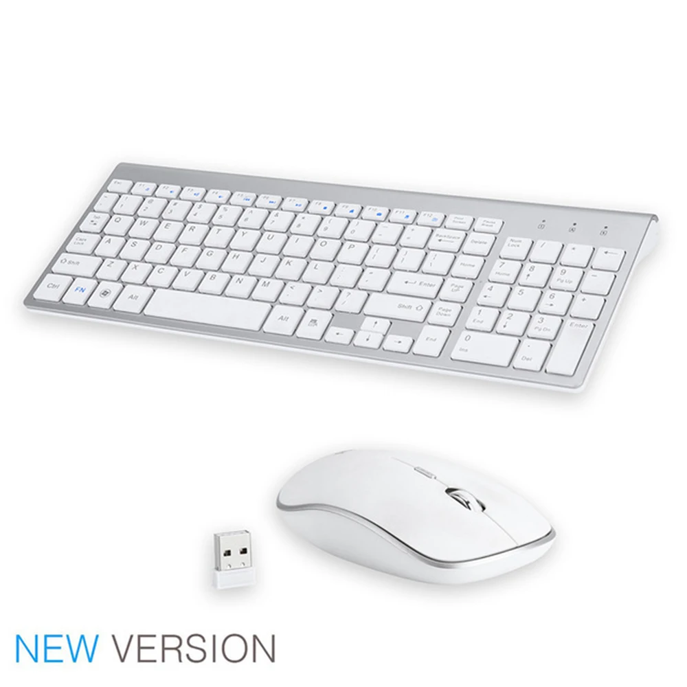 Zienstar English 2.4G Wireless Keyboard Mouse Combo with USB Receiver for Macbook Computer PC Laptop TV BOX and Smart | Компьютеры и