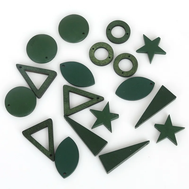 Лидер продаж деревянная подвеска в форме листа шириной 19 мм высотой 32 диафрагмой