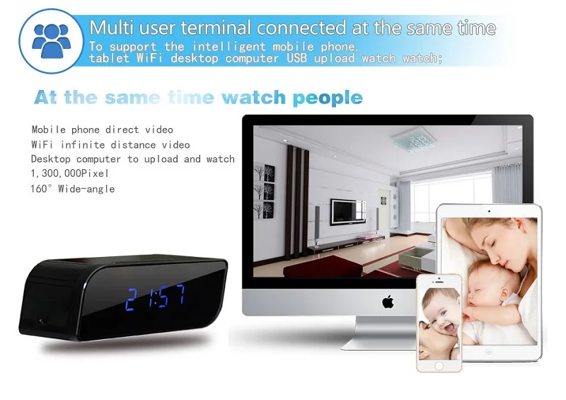 Микро Wifi IP камера HD 1080P Часы Мини видеокамера беспроводной видео рекордер безопасности цифровая камера датчик обнаружения движения Espia
