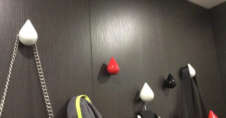 Крючок для пальто в европейском стиле декоративный крючок форме капли воды