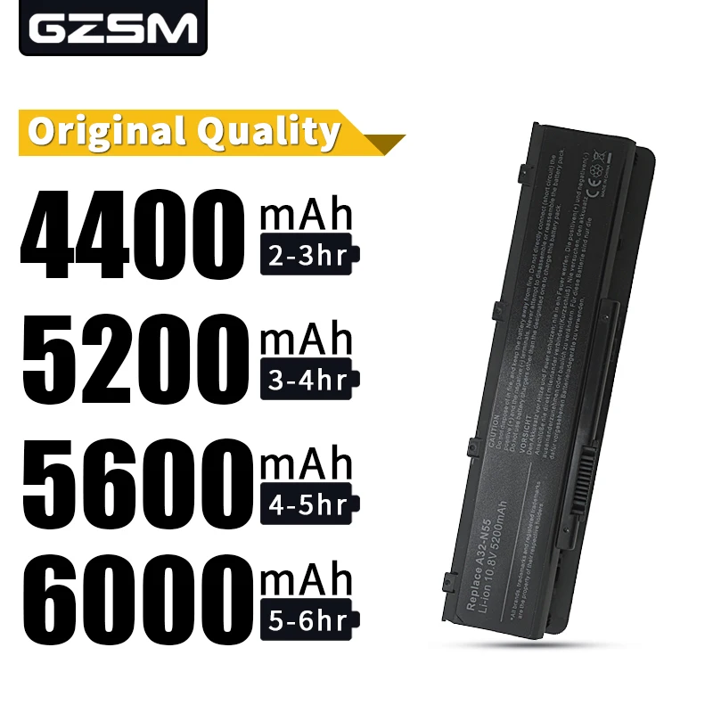 HSW 5200 мАч аккумулятор для ноутбука A32 N55 07G016 HY1875 ASUS N45 N45E N45S N45F N55E N55S N55SF N75 N75E N75S N75SF