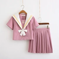 2020 new japanese school uniforms sailor topstieskirt navy style students clothes for girl plus size lala cheerleader clothing