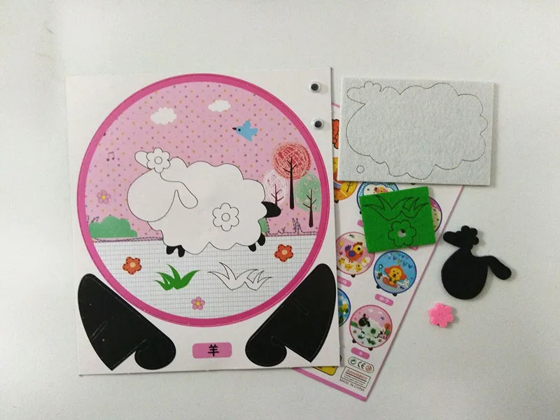 Happyxuan 6 шт. рукоделие фетровая ткань Набор для рукоделия 3D игры в животных Детский креативный детский сад Раннее Обучение игрушки новинка
