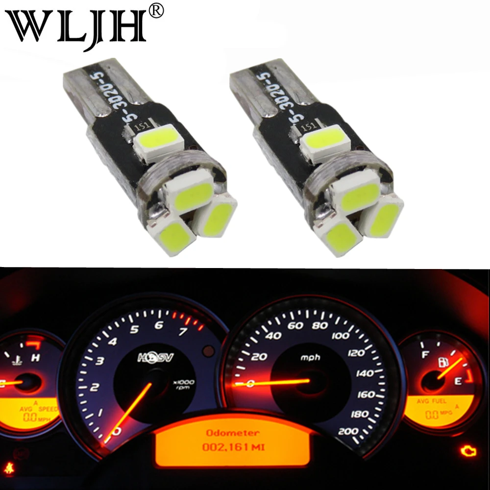 WLJH 10x 7 цветов T5 светодиодный автомобильный светильник 85 73 286 74 37 клиновидный для