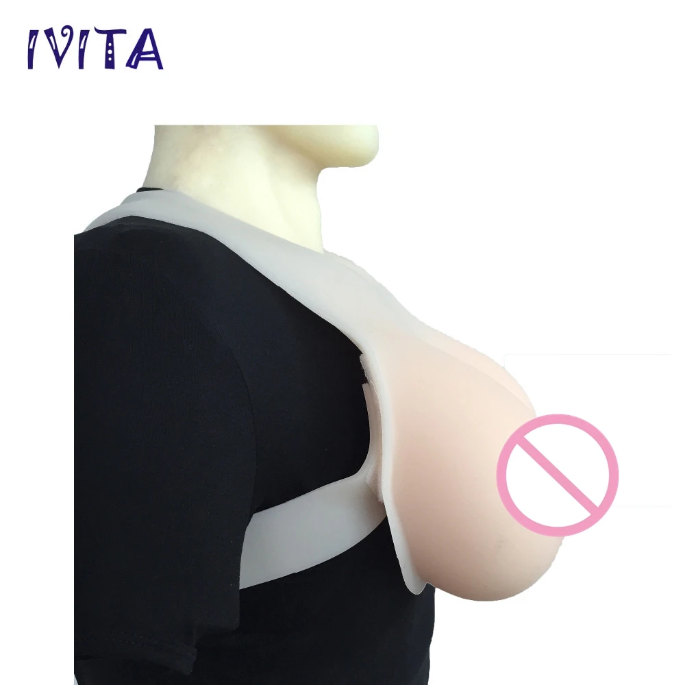 IVITA 2400 г силиконовые формы для груди с ремнями искусственные искусственная грудь