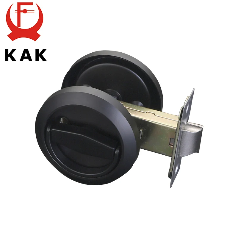 Фото KAK Hidden Door Locks Stainless Steel Handle Recessed Cabinet Invisible Pull Mechanical Outdoor Lock For Fire Proof Hardware №5