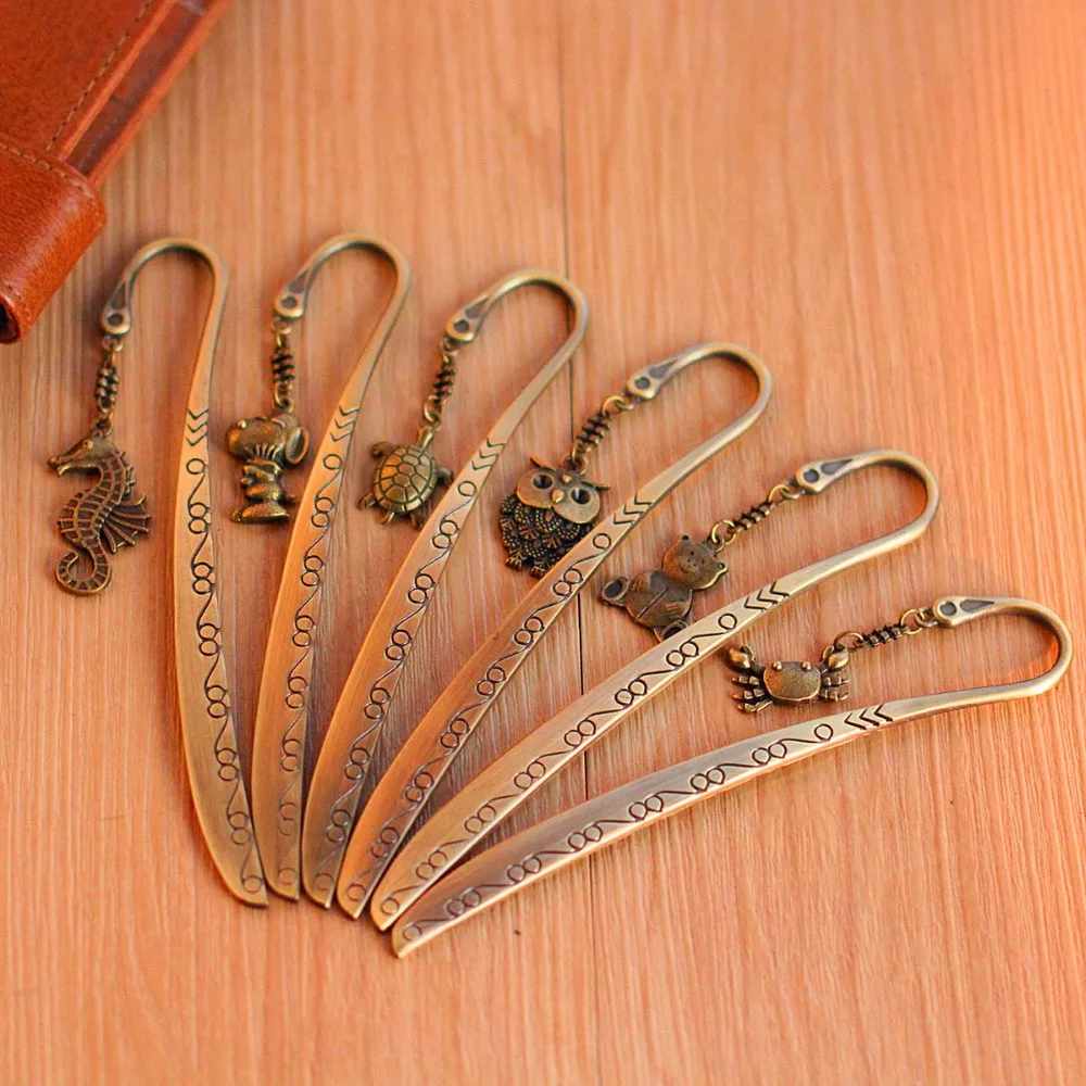 

New creative Retro Cute Animal Metal bookmark for books Students Vintage Bookarks teachers school supplies for gifts