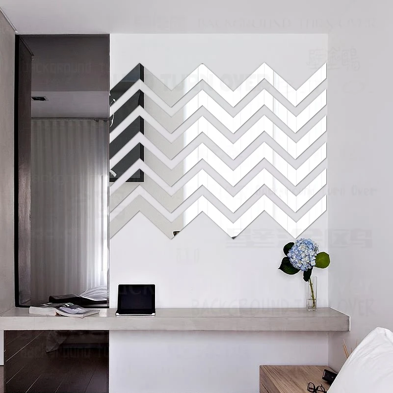 9 комплектов зеркальные настенные наклейки для украшения комнаты декор спальни