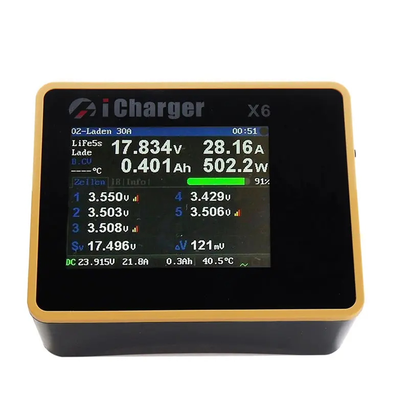 ICharger X6 800 Вт 30A DC ЖК экран Интеллектуальный аккумулятор зарядное устройство