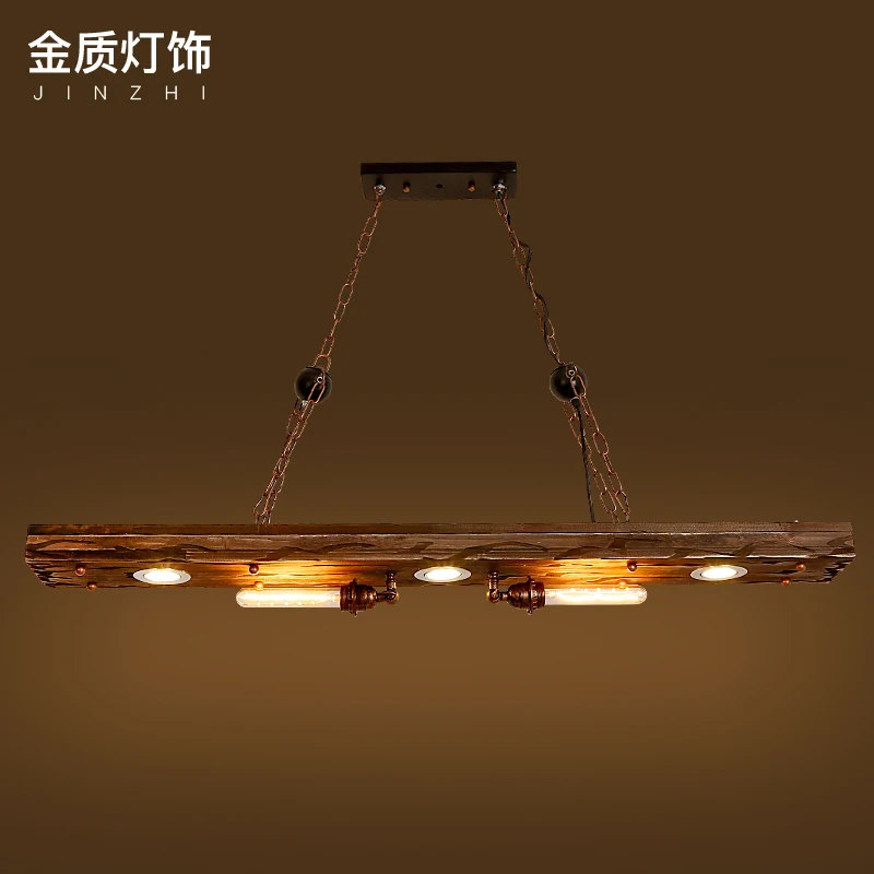 Железный подвесной светильник в стиле лофт с 4 лампочками Эдисона. Ночной клуб