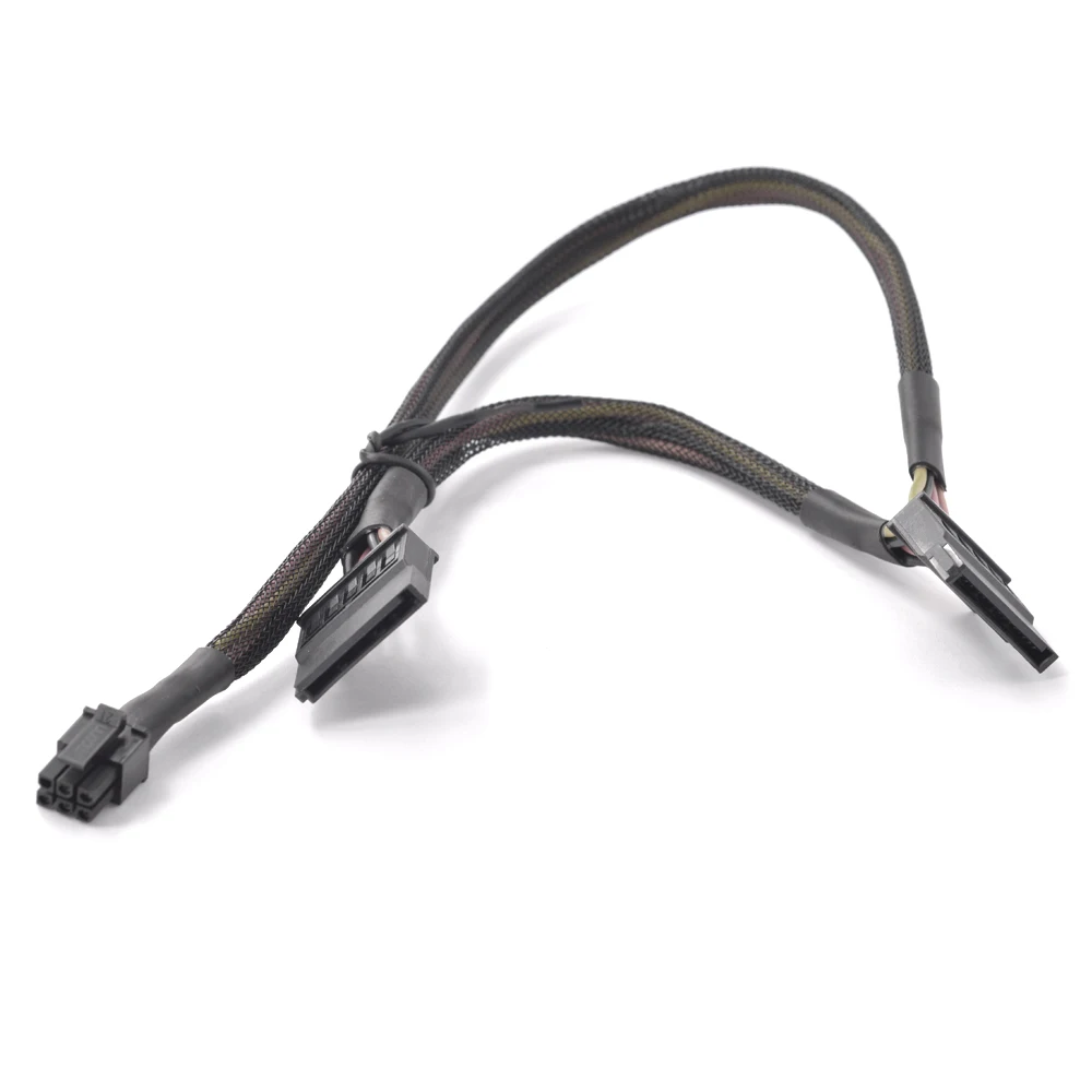 PCI-e 6Pin папа 1 к 2 SATA 15Pin распределитель питания Удлинительный кабель усилитель