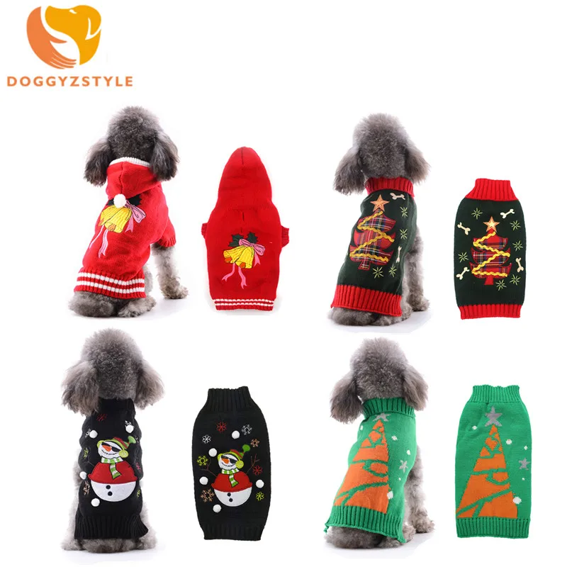 DOGGYZSTYLE Одежда для собак зимняя одежда домашних животных рождественские свитера с
