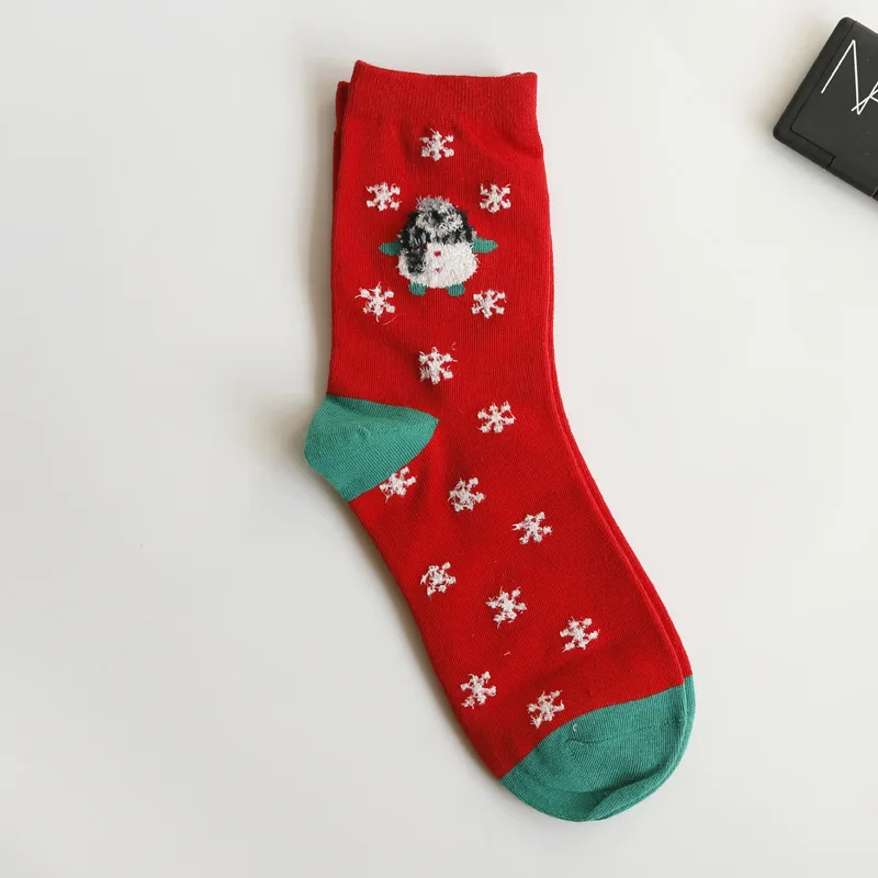 

Korean Fashion Winter Cartoon Cute Christmas Socks Women Harajuku Kawaii Cotton Warm Sock Hipster Ankle Funny Socks Female Meias