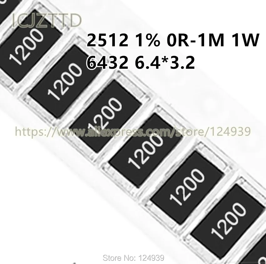 100PCS 2512 1% 1W F 6432 6.4*3.2 620K 680K 750K 820K 910K 1M | Обустройство дома