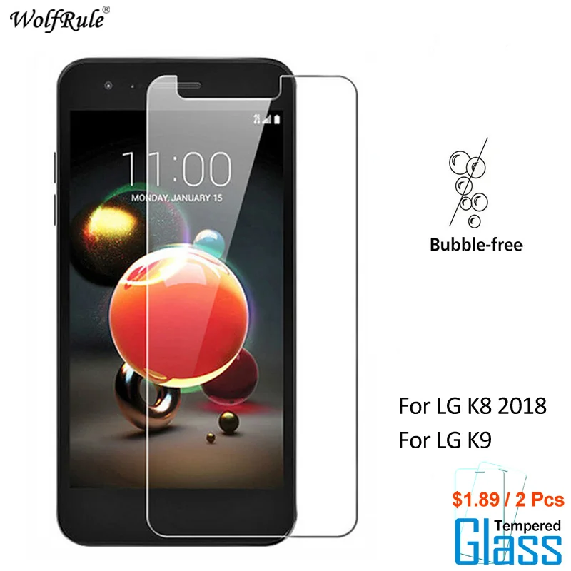 2 шт. Защитное стекло для LG K8 2018/K9 закаленное 2018 защитная пленка телефона